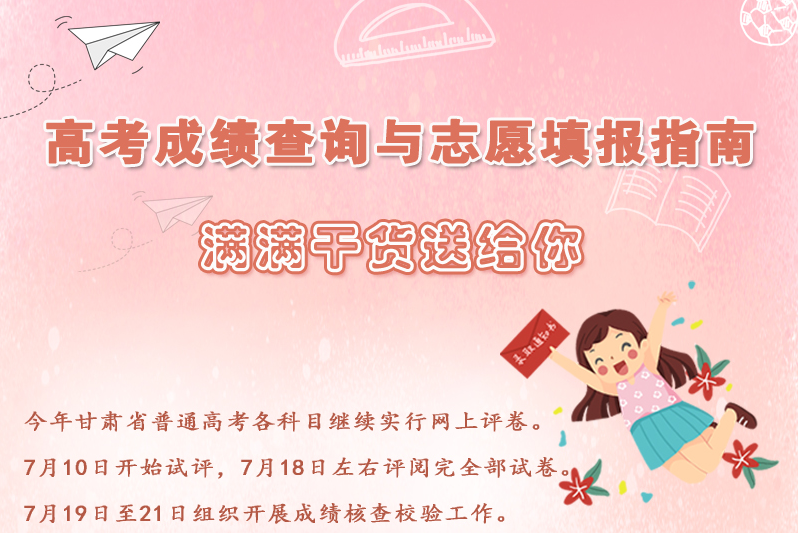 一圖看懂甘肅高考成績(jī)查詢(xún)與志愿填報(bào)必備實(shí)操指南! 