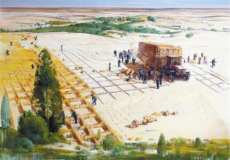 為時代楷模造像 ——八步沙“六老漢”三代人專題美術(shù)作品展選登