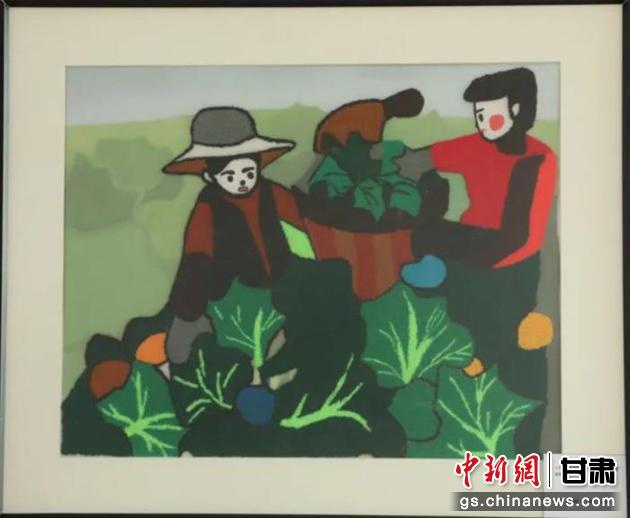 皋蘭縣高原夏菜項目幫助當?shù)貗D女增收致富。刺繡 黃淑娟 繡稿 趙海科