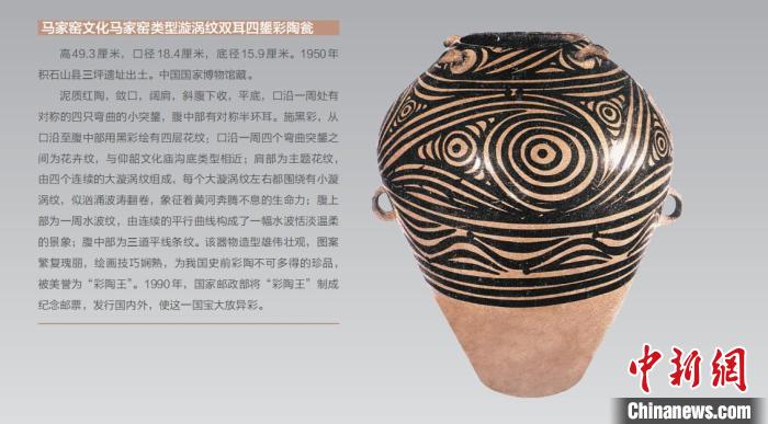 圖為“彩陶王”展板?！∨R夏州融媒體供圖