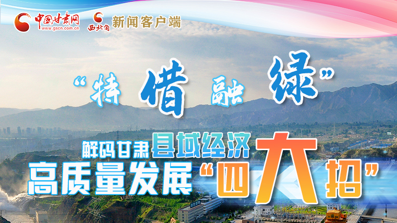 圖解|“特、借、融、綠”解碼甘肅縣域經(jīng)濟高質(zhì)量發(fā)展“四大招”