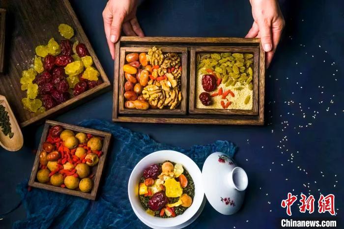 2023年5月，拍攝的臨夏蓋碗茶所需原料。(資料圖)臨夏市融媒體中心供圖