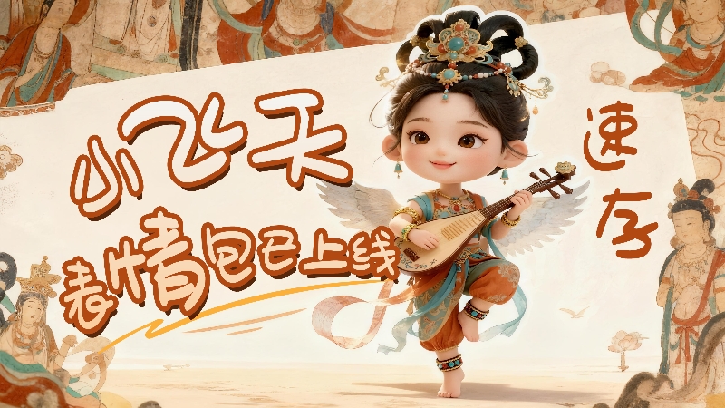 【何以中國·壁畫里的中國】小飛天表情包已上線，速存！